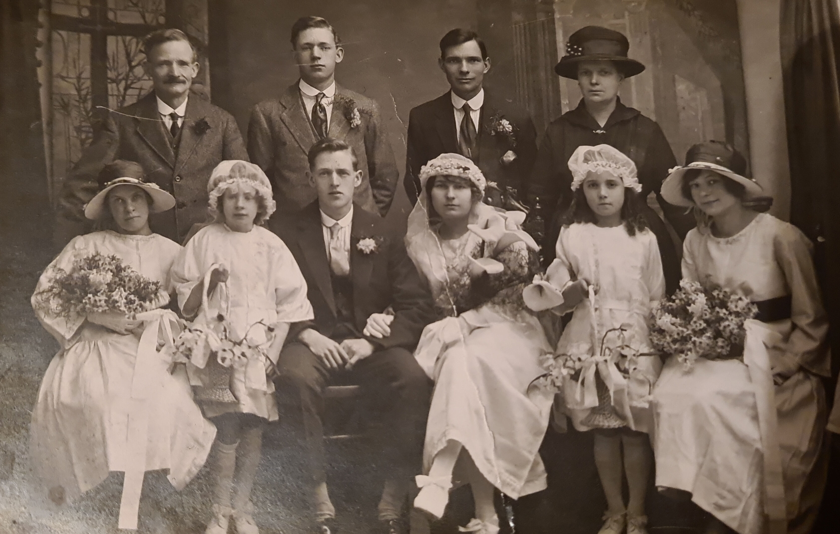 Jack Neals wedding, Swindon, Wiltshire, 15/4/1922 